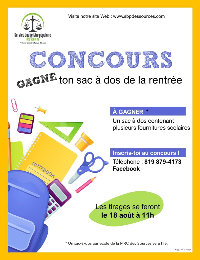 Concours Sac a dos 2023